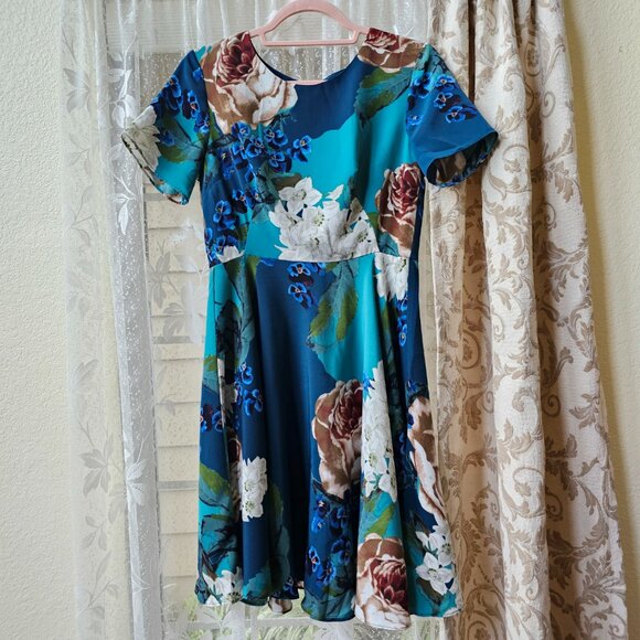Anthropologie Corey Lynn Calter Short Sleeve A-Line Paeonia Dress, 4 - Picture 3 of 9